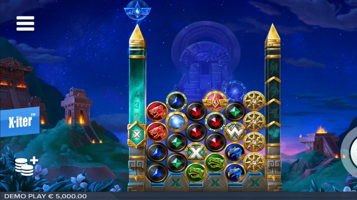 Pemandangan visual slot Cygnus 6 dengan tema kosmik dan Inca