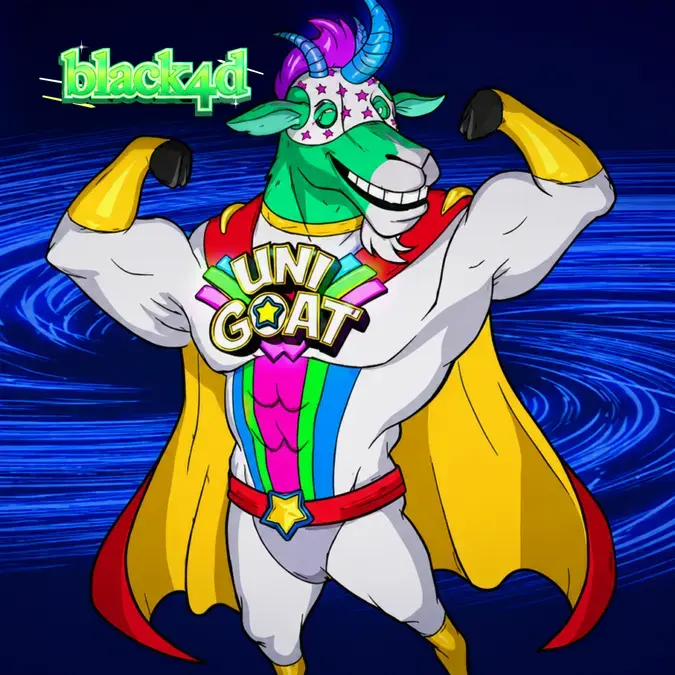 Tampilan visual slot Unigoat dengan karakter kambing ajaib dan simbol kubis emas.